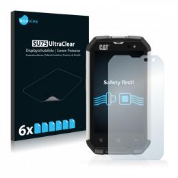 6x SU75 UltraClear Screen Protector Caterpillar Cat B15Q