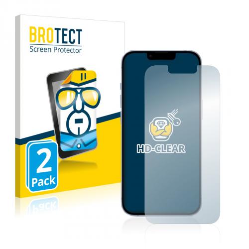 2x BROTECTHD-Clear Screen Protector Apple iPhone 14