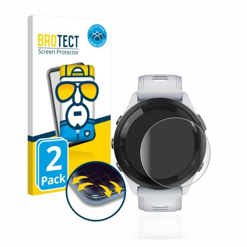 2x BROTECT Flex Full-Cover Screen Protector for Garmin Forerunner 265 (46 mm)