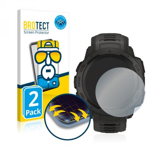 2x BROTECT Flex Full-Cover Screen Protector for Garmin Instinct Solar