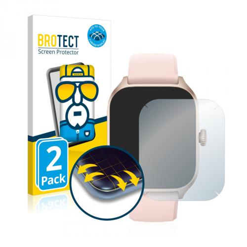 2x BROTECT Flex Full-Cover Screen Protector for Amazfit GTS 4