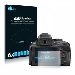 6x SU75 UltraClear Screen Protector Nikon D5200
