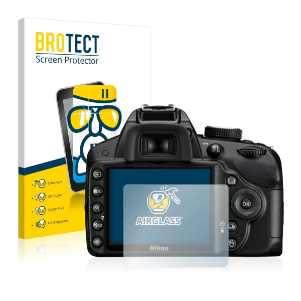 AirGlass Premium Glass Screen Protector Nikon D3200