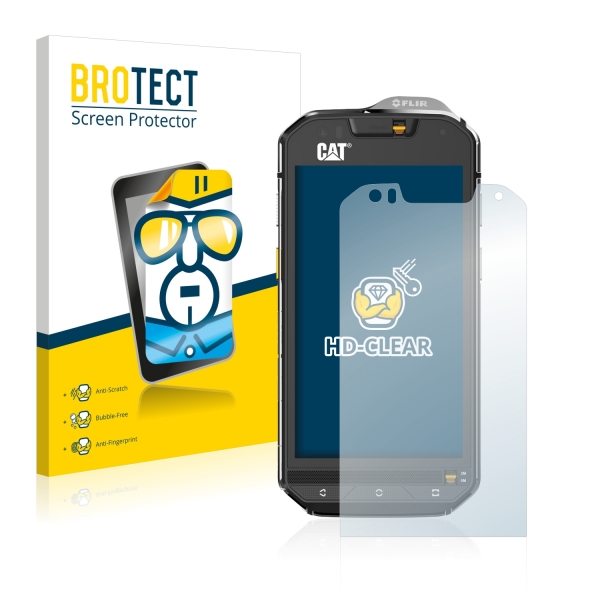 2x BROTECTHD-Clear Screen Protector Caterpillar Cat S60