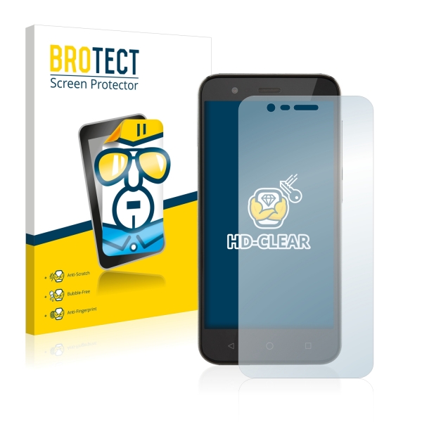 2x BROTECTHD-Clear Screen Protector Vodafone Smart Prime 7