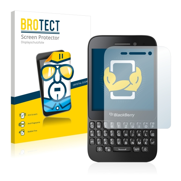2x BROTECTHD-Clear Screen Protector BlackBerry Q5