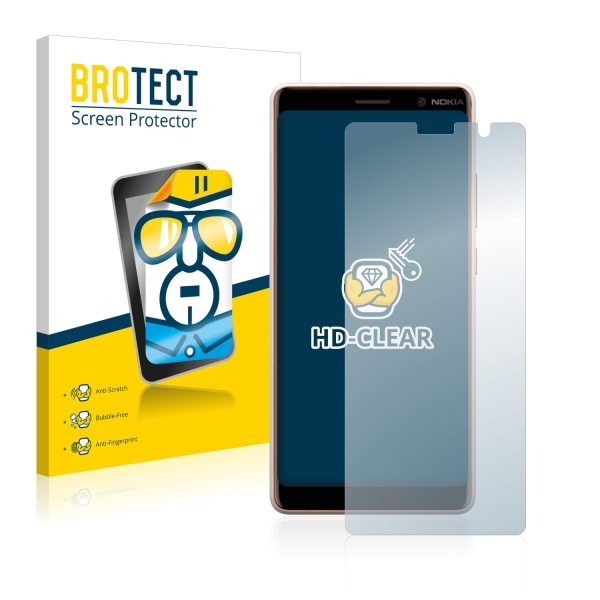 2x BROTECTHD-Clear Screen Protector Nokia 7 Plus