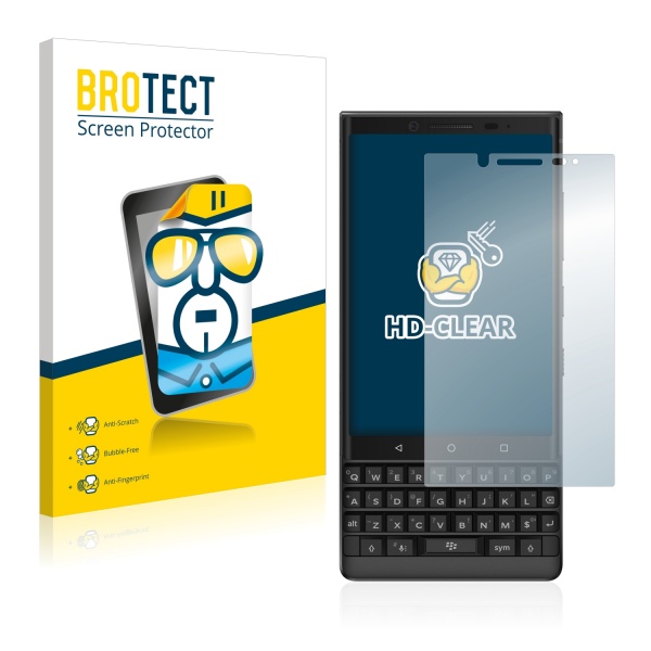 2x BROTECTHD-Clear Screen Protector BlackBerry Key2