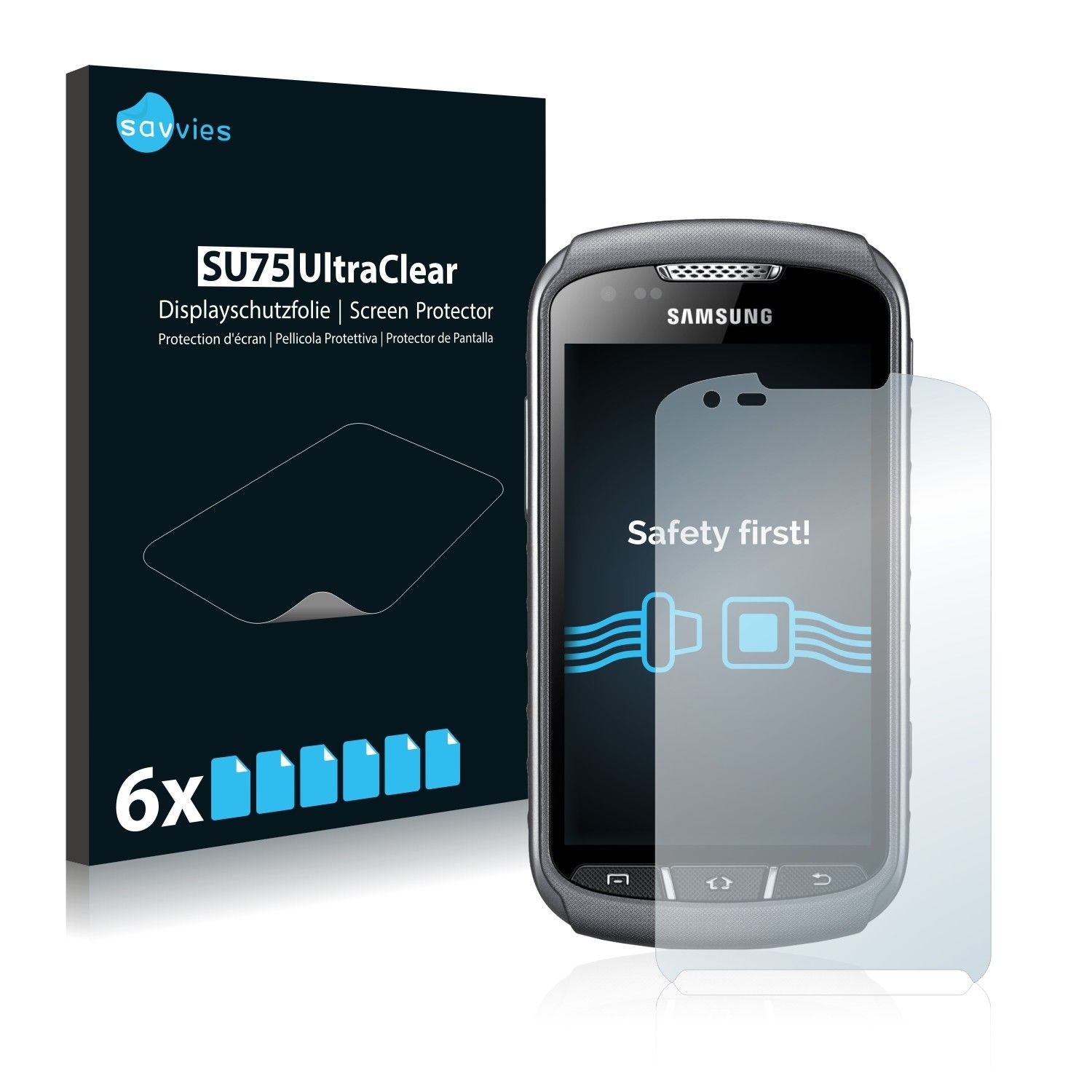 6x SU75 UltraClear Screen Protector Samsung Galaxy Xcover 2 S7710