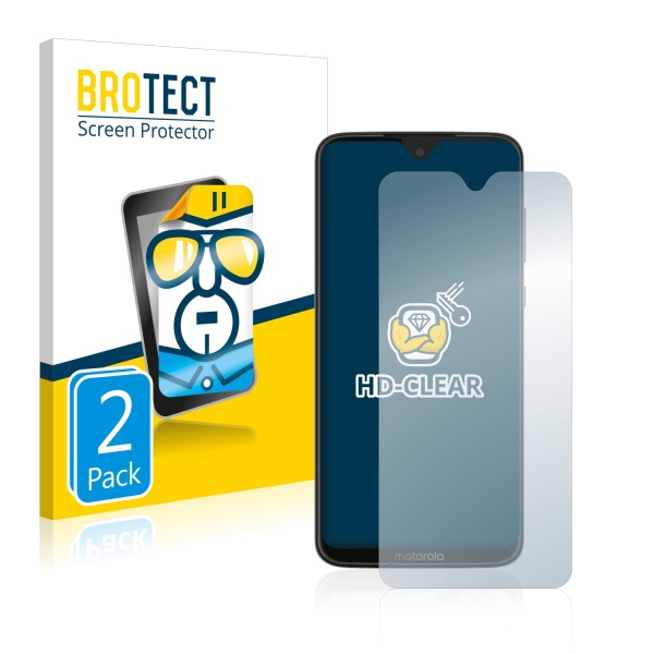 2x BROTECTHD-Clear Screen Protector Motorola Moto G7 Plus