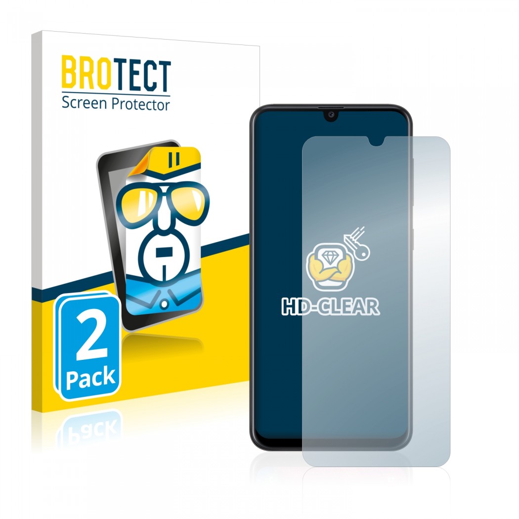 2x BROTECTHD-Clear Screen Protector Samsung Galaxy A20
