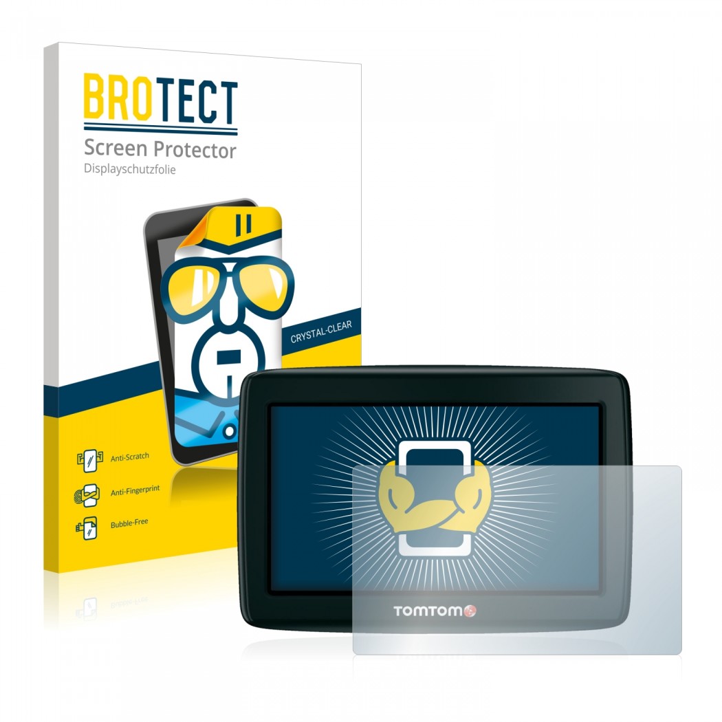 2x BROTECTHD-Clear Screen Protector TomTom Start 25 Europe Traffic