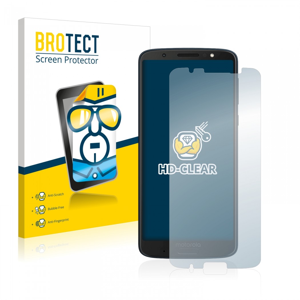 2x BROTECTHD-Clear Screen Protector Motorola Moto G6 Plus