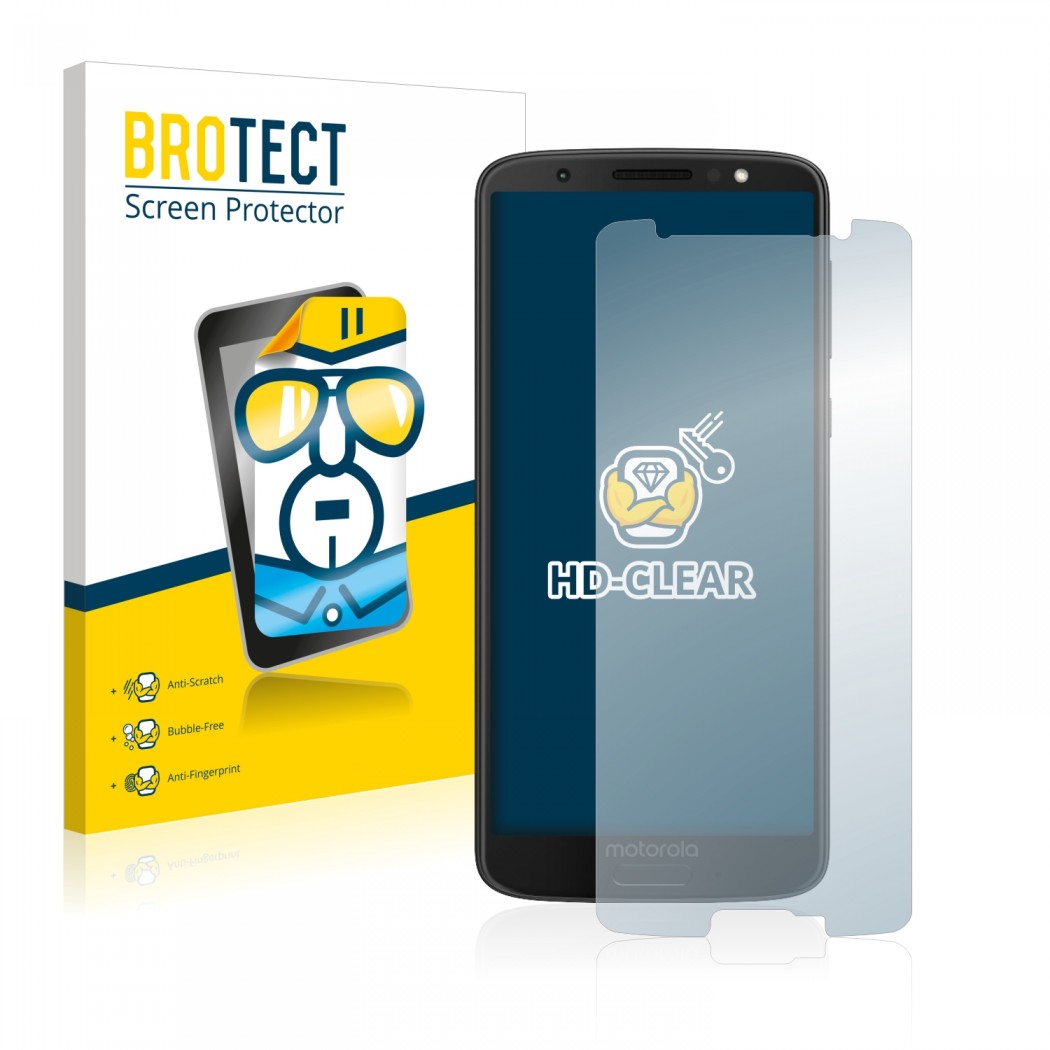 2x BROTECTHD-Clear Screen Protector Motorola Moto G6