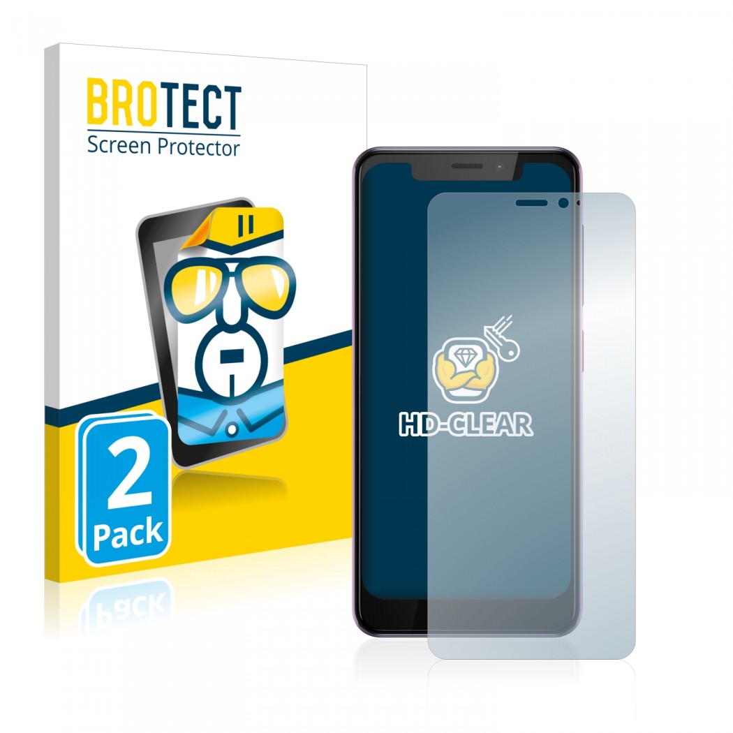 2x BROTECTHD-Clear Screen Protector Vodafone Smart N10