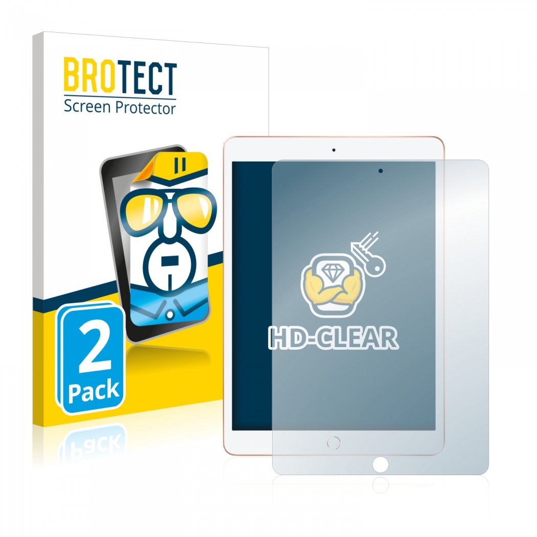 2x BROTECTHD-Clear Screen Protector Apple iPad 10.2 2019