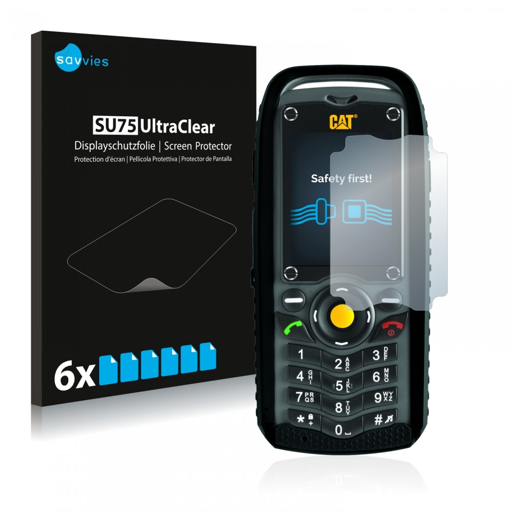6x SU75 UltraClear Screen Protector Caterpillar Cat B25