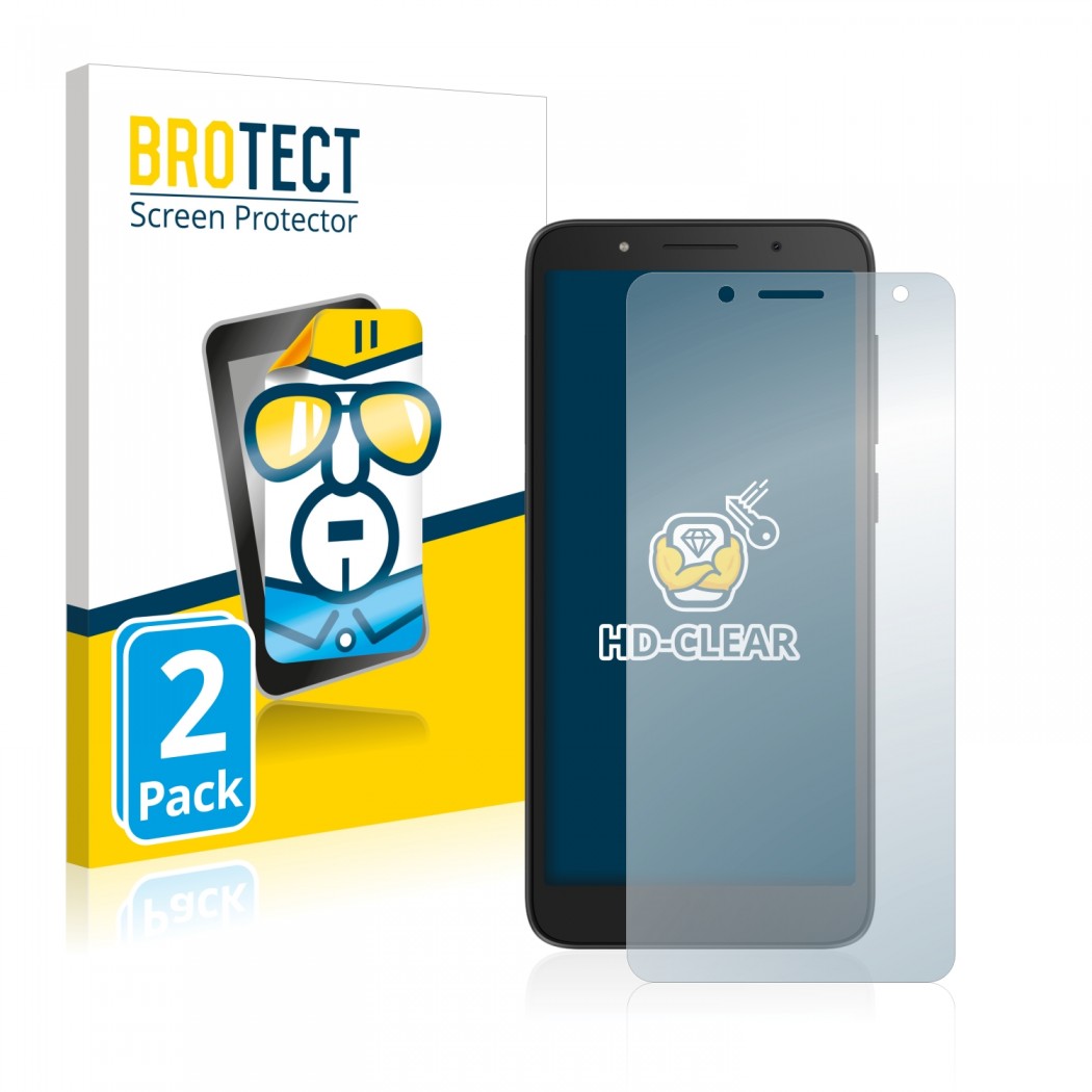 2x BROTECTHD-Clear Screen Protector Alcatel 1C 2019