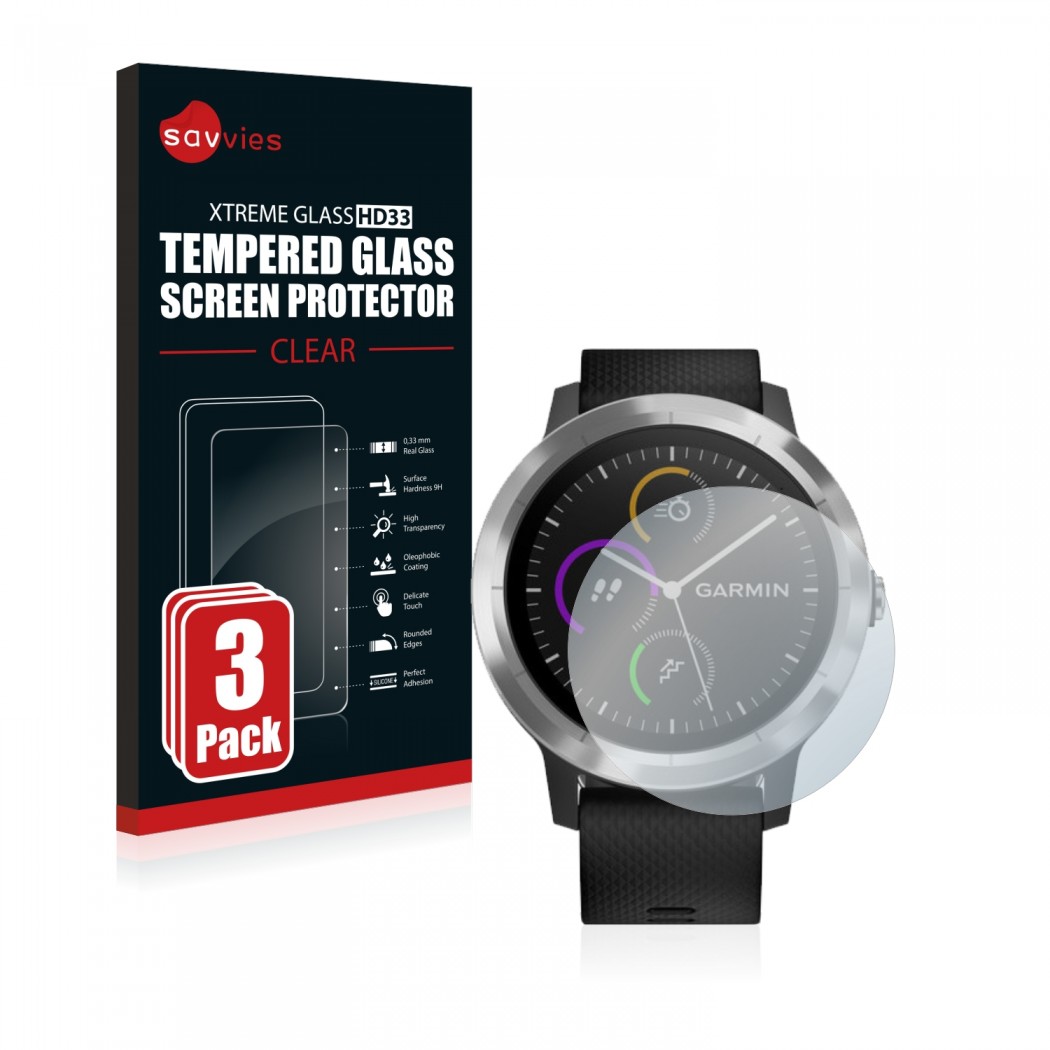 3x tvrzené sklo Tempered Glass HD33 Garmin Vivoactive 3
