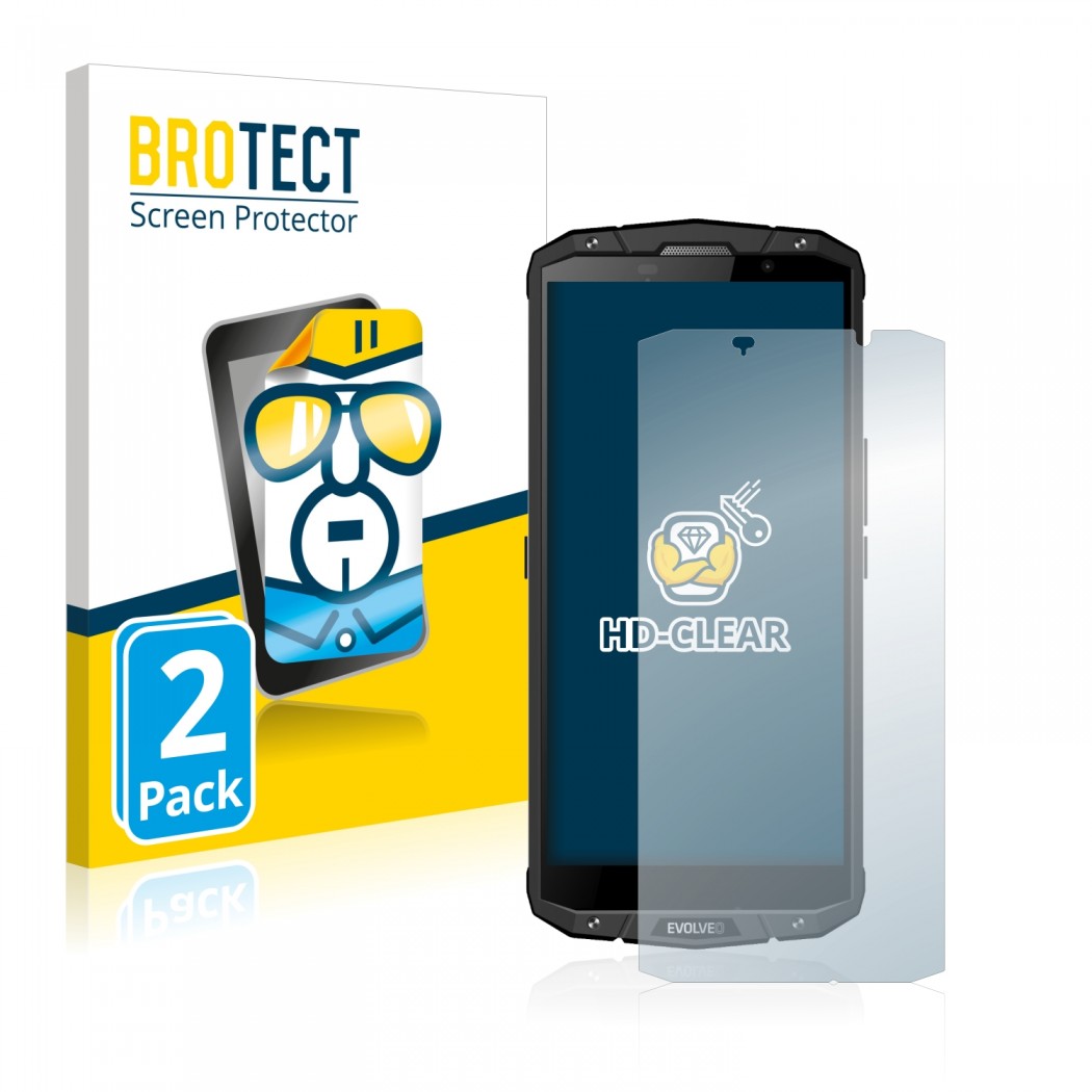 2x BROTECTHD-Clear Screen Protector Evolveo Strongphone G7