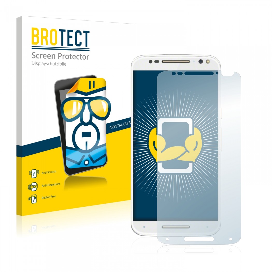 2x BROTECTHD-Clear Screen Protector Motorola Moto X Style