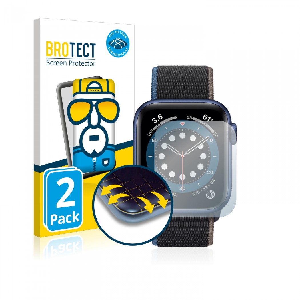 Ochranné fólie 2x BROTECT Flex Full-Cover Protector Apple Watch Series 6 (40 mm)