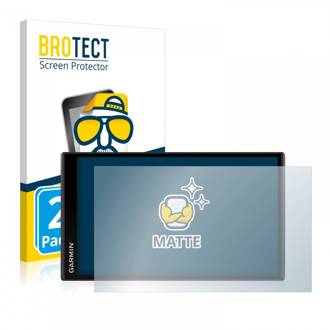 2x BROTECTHD-Matte Screen Protector Garmin DriveSmart 61 LMT-D
