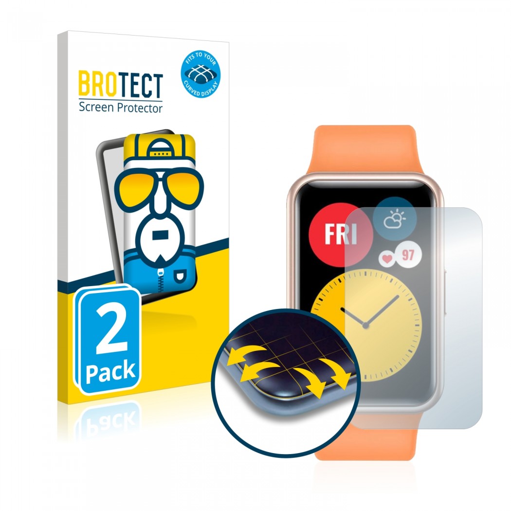 Ochranné fólie 2x BROTECT Flex Full-Cover Protector Huawei Watch Fit