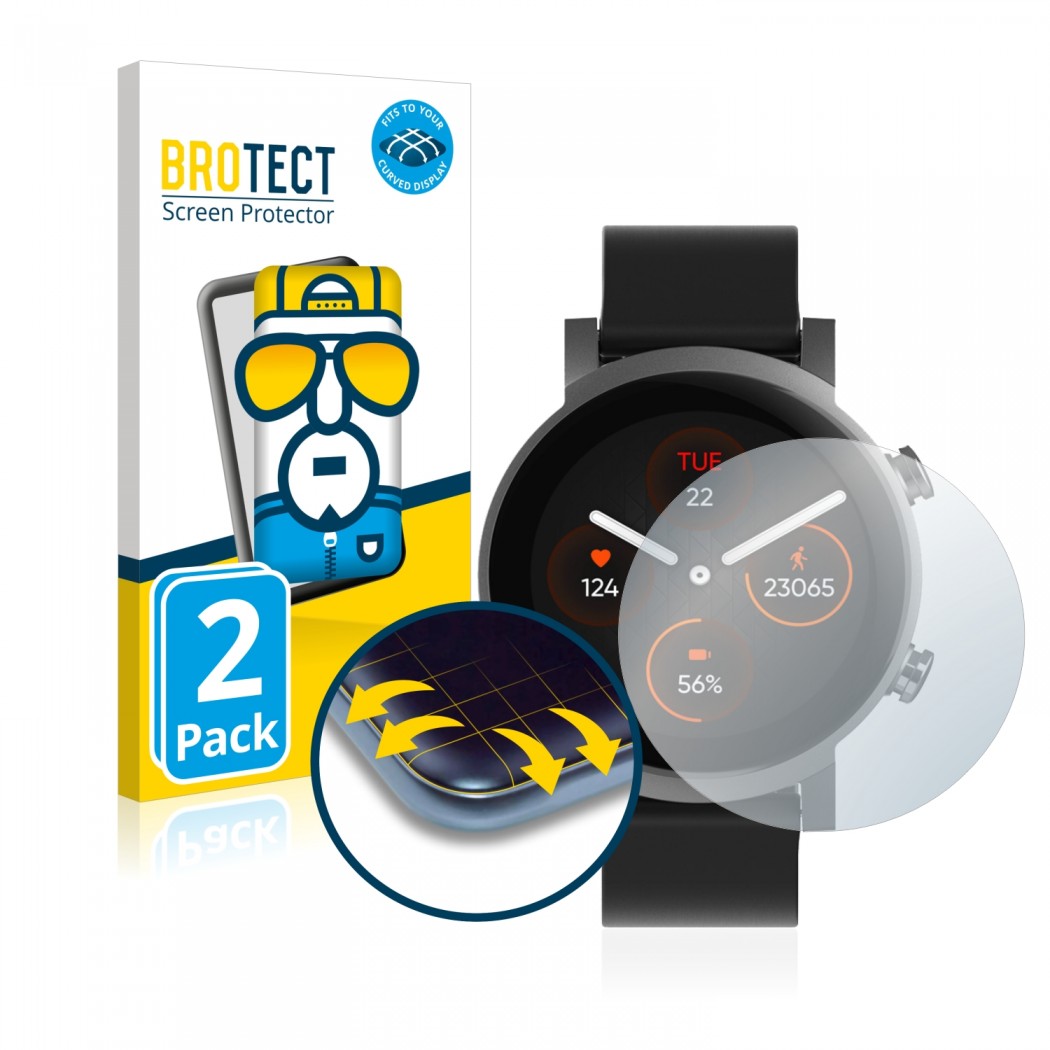 Ochranné fólie 2x BROTECT Flex Full-Cover Protector TicWatch E3