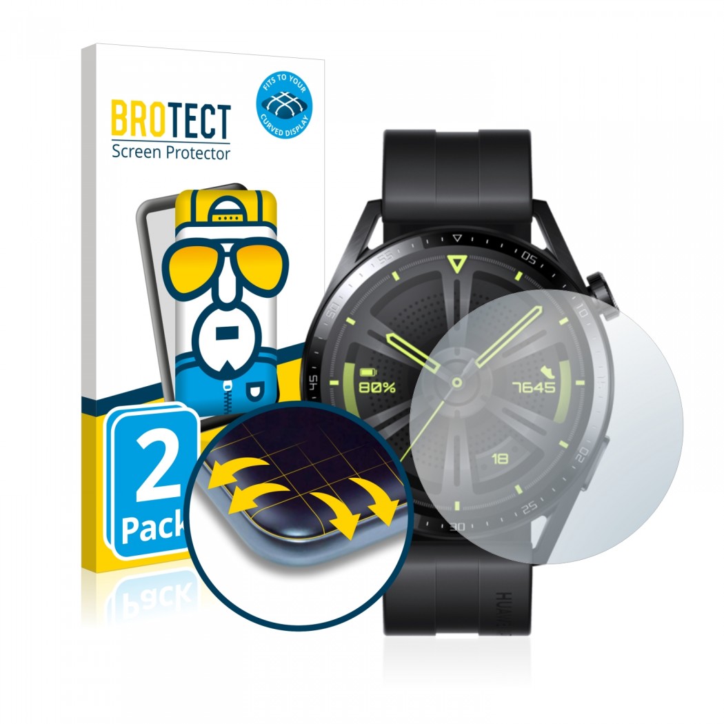Ochranné fólie 2x BROTECT Flex Full-Cover Protector Huawei Watch GT 3 (46 mm) - zvìtšit obrázek