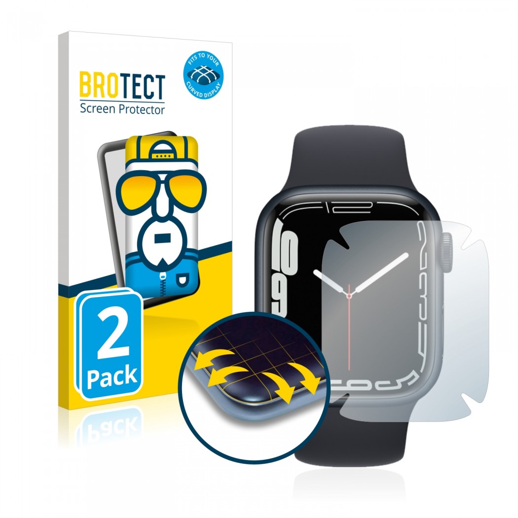 Ochranné fólie 2x BROTECT Flex Full-Cover Protector Apple Watch Series 7 (41 mm)