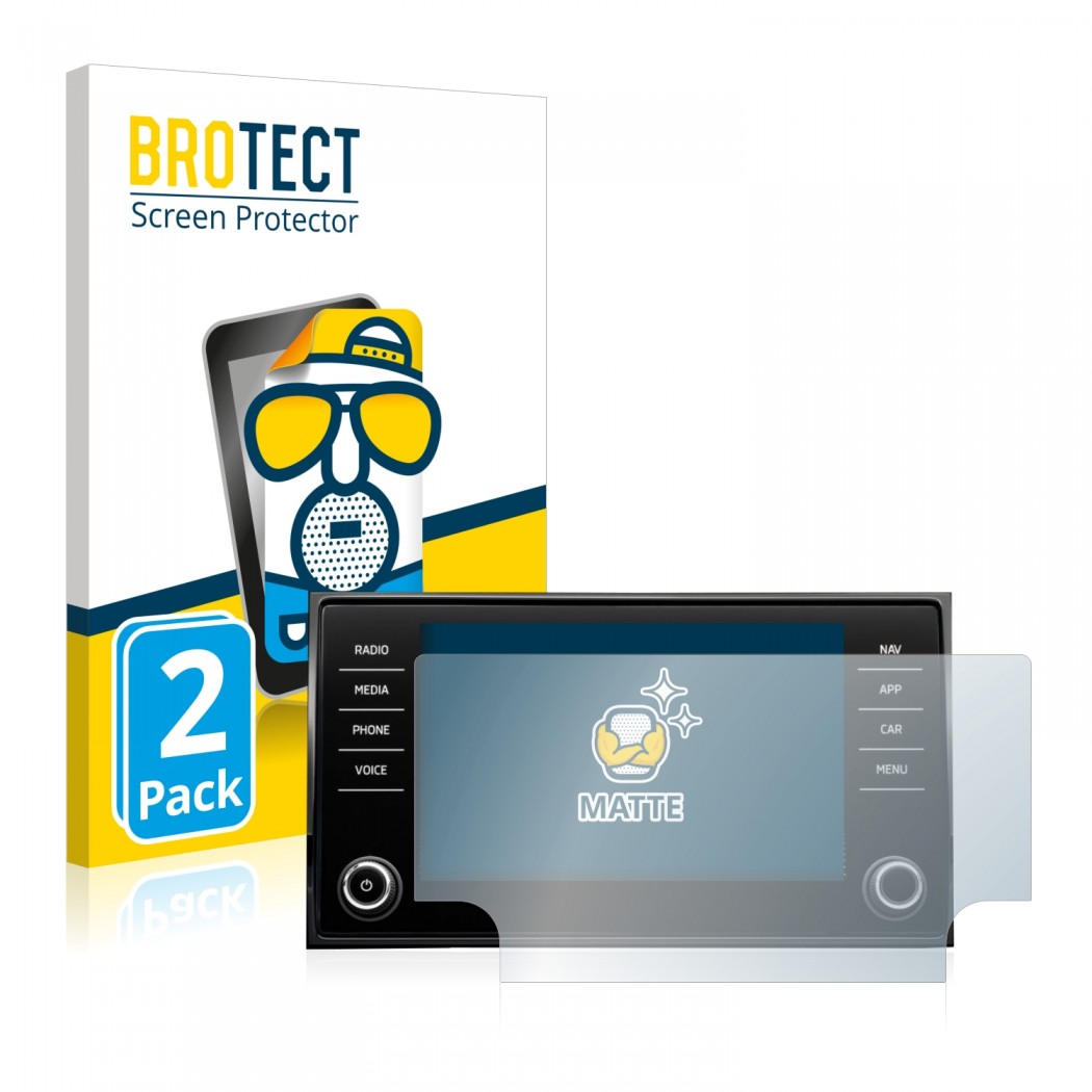 Ochranné fólie 2x BROTECT HD-Clear Screen Protector for Skoda Karoq Amunds Sportline 2021 Infotainment System