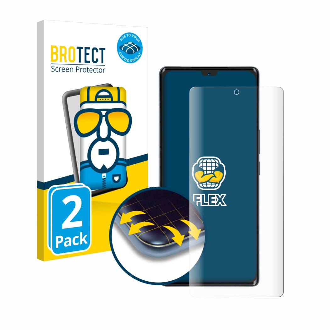 Ochranné fólie 2x BROTECT Flex Full-Cover Screen Protector for Blackview A200 Pro