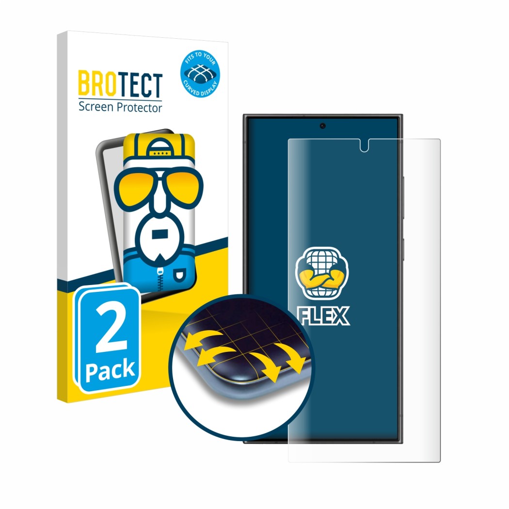 Ochranné fólie 2x BROTECT Flex Full-Cover Screen Protector for Samsung Galaxy S24 Ultra