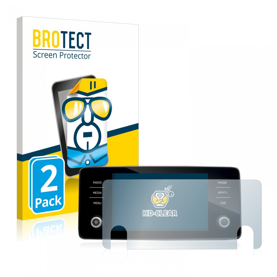 Ochranné fólie 2x BROTECT HD-Clear Screen Protector for Skoda Bolero 2020 Infotainment System 8"