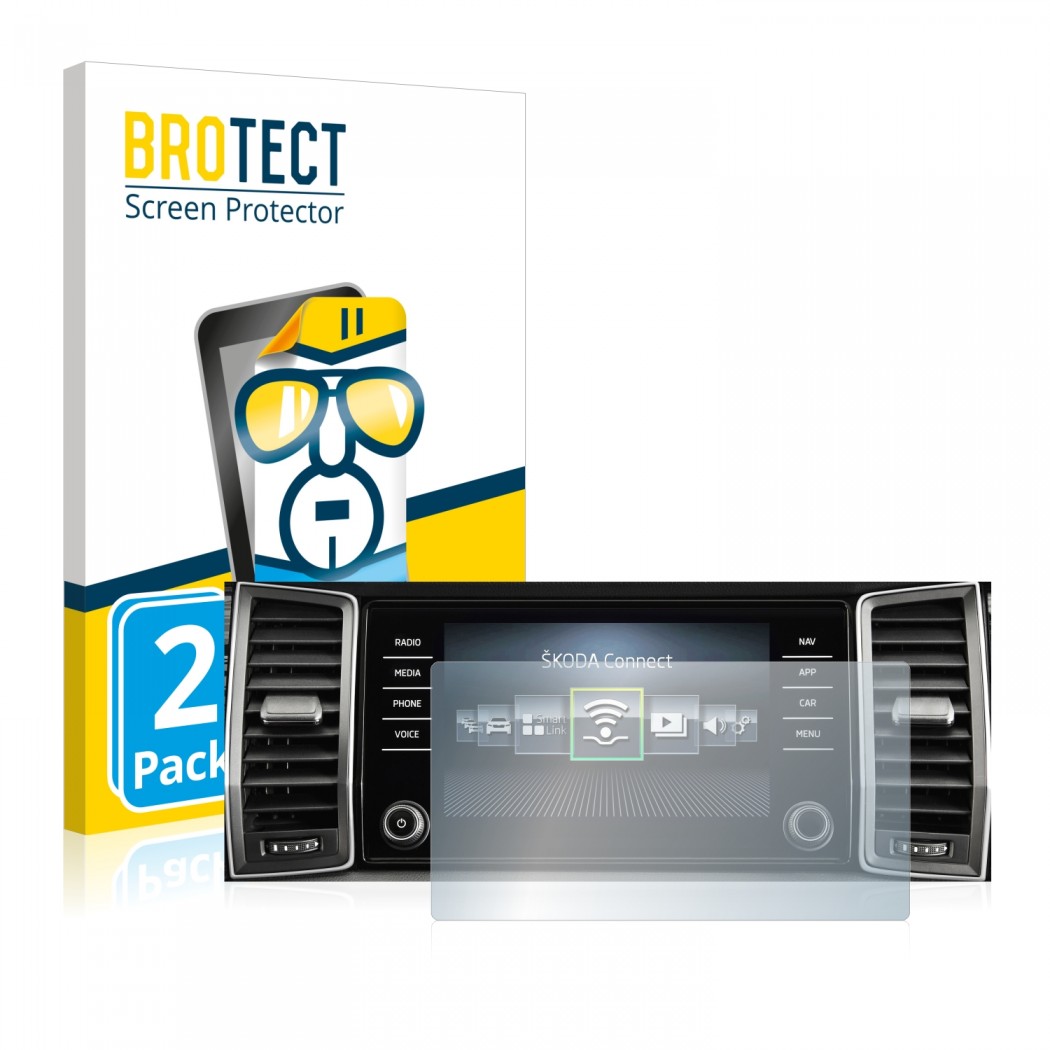 Ochranné fólie 2x BROTECT HD-Clear Screen Protector for Skoda Columbus Kodiaq 2020-2021 Infotainment System