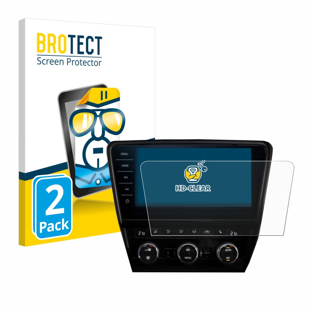 Ochranné fólie 2x BROTECT HD-Clear Screen Protector for Skoda Octavia RS 245 2019 Infotainment System 9.2"