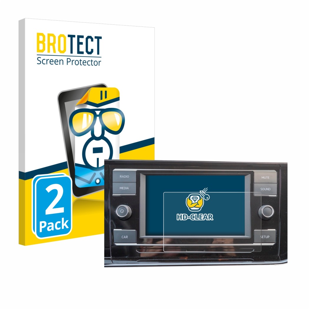 Ochranné fólie 2x BROTECT HD-Clear Screen Protector for Volkswagen Polo VI Composition 6,5"